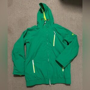 DC Green Ski Jacket with Yellow Accents